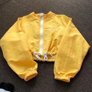 Yellow crop jacket